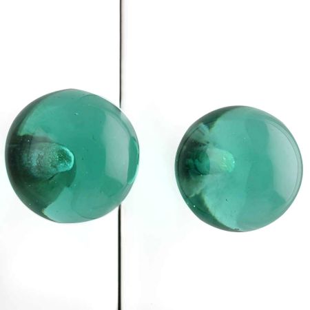 Green Round Glass Dresser Knob